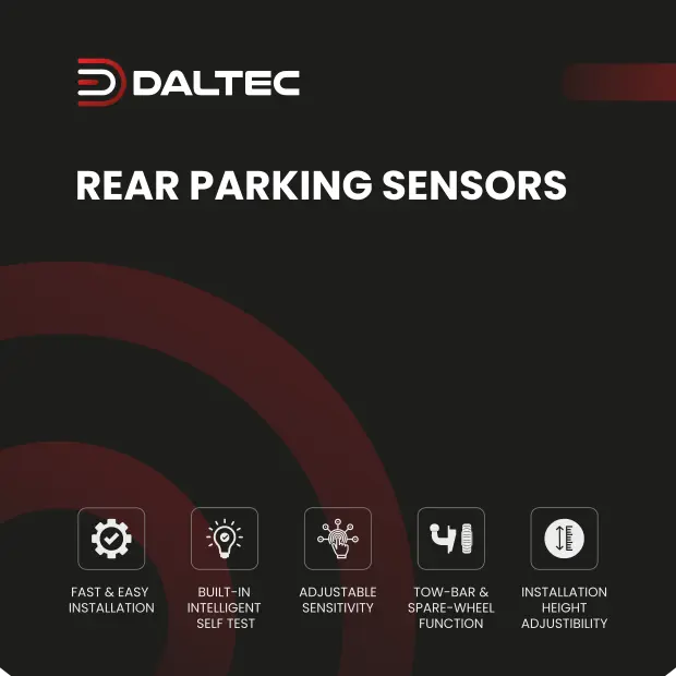 D-SEN-01282 Daltec Parking Sensor Kit Rear - Matt - Black.webp