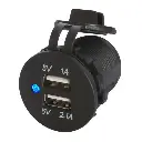 Waterproof Dual Port USB Socket (12V / 24V Compatible)